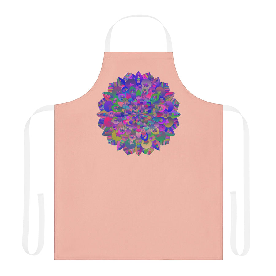 Psychedelic Mandala Apron - Peach All Over Prints - Blululi