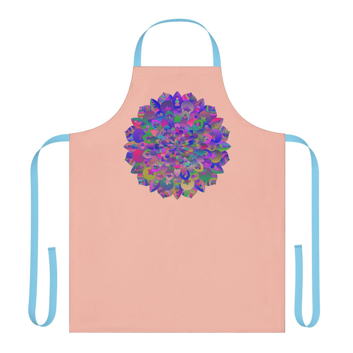 Psychedelic Mandala Apron - Peach All Over Prints - Blululi