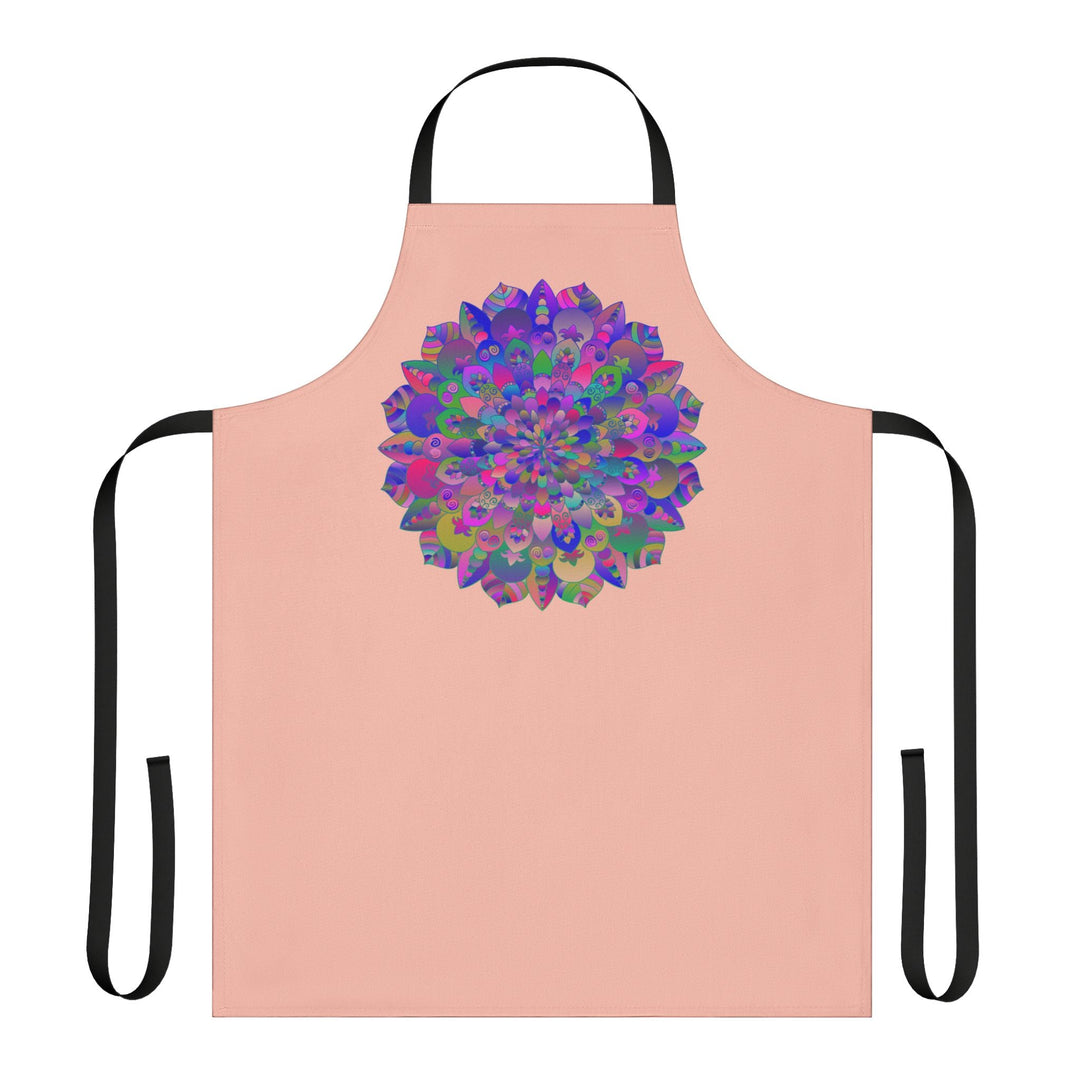 Psychedelic Mandala Apron - Peach All Over Prints - Blululi