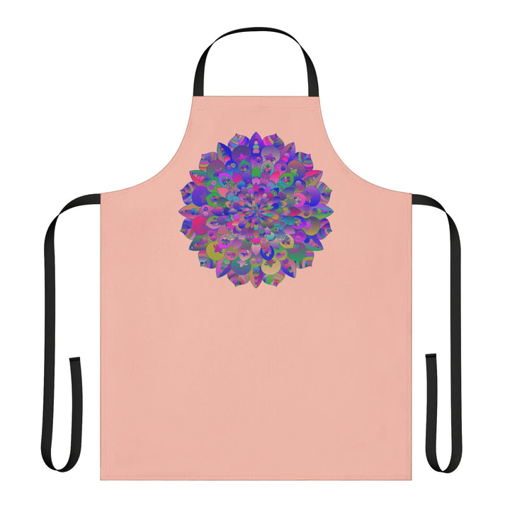 Psychedelic Mandala Apron - Peach All Over Prints - Blululi