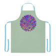 Psychedelic Mandala Apron - Sage Green All Over Prints - Blululi