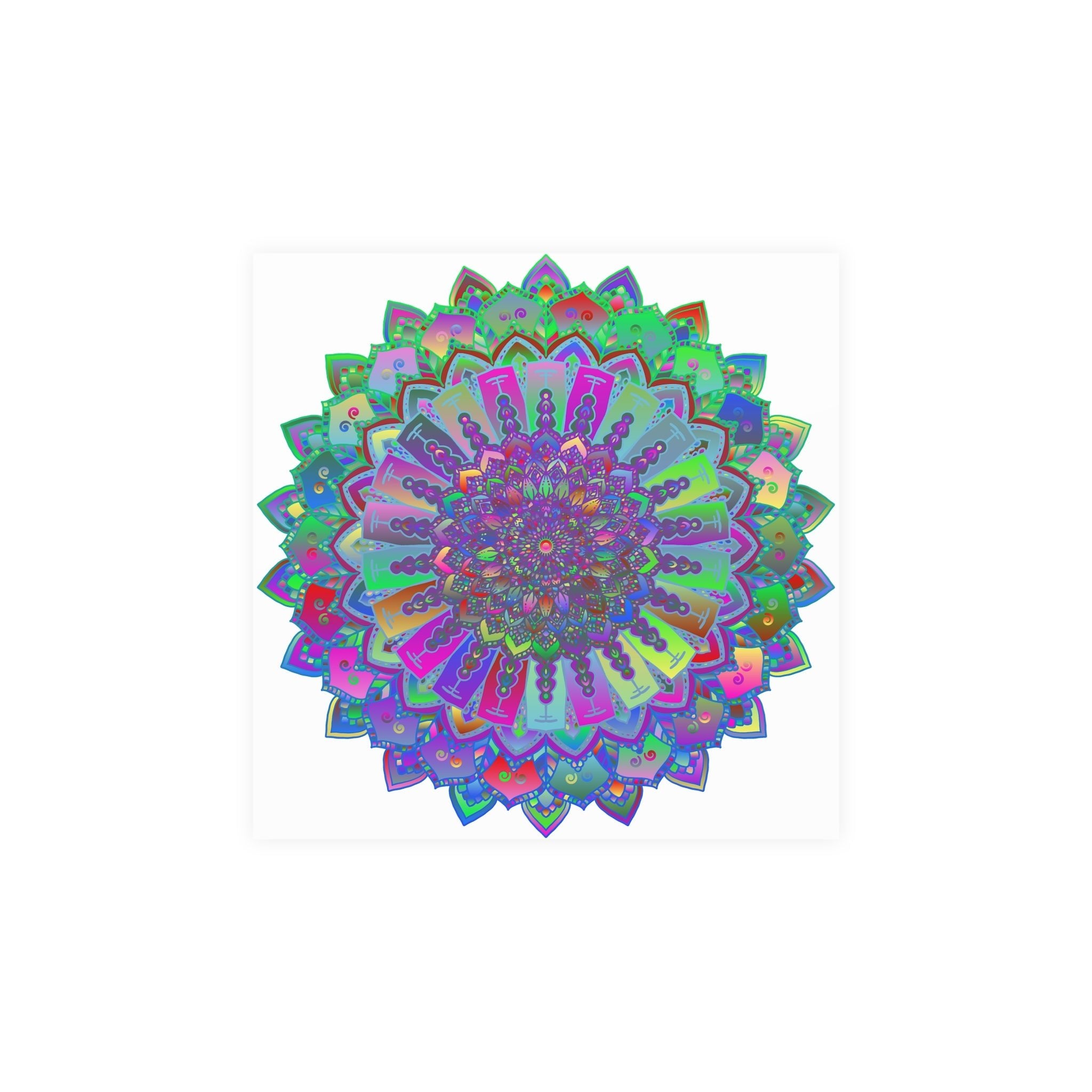 Psychedelic Mandala Art Poster - Colorful & Vibrant Poster - Blululi