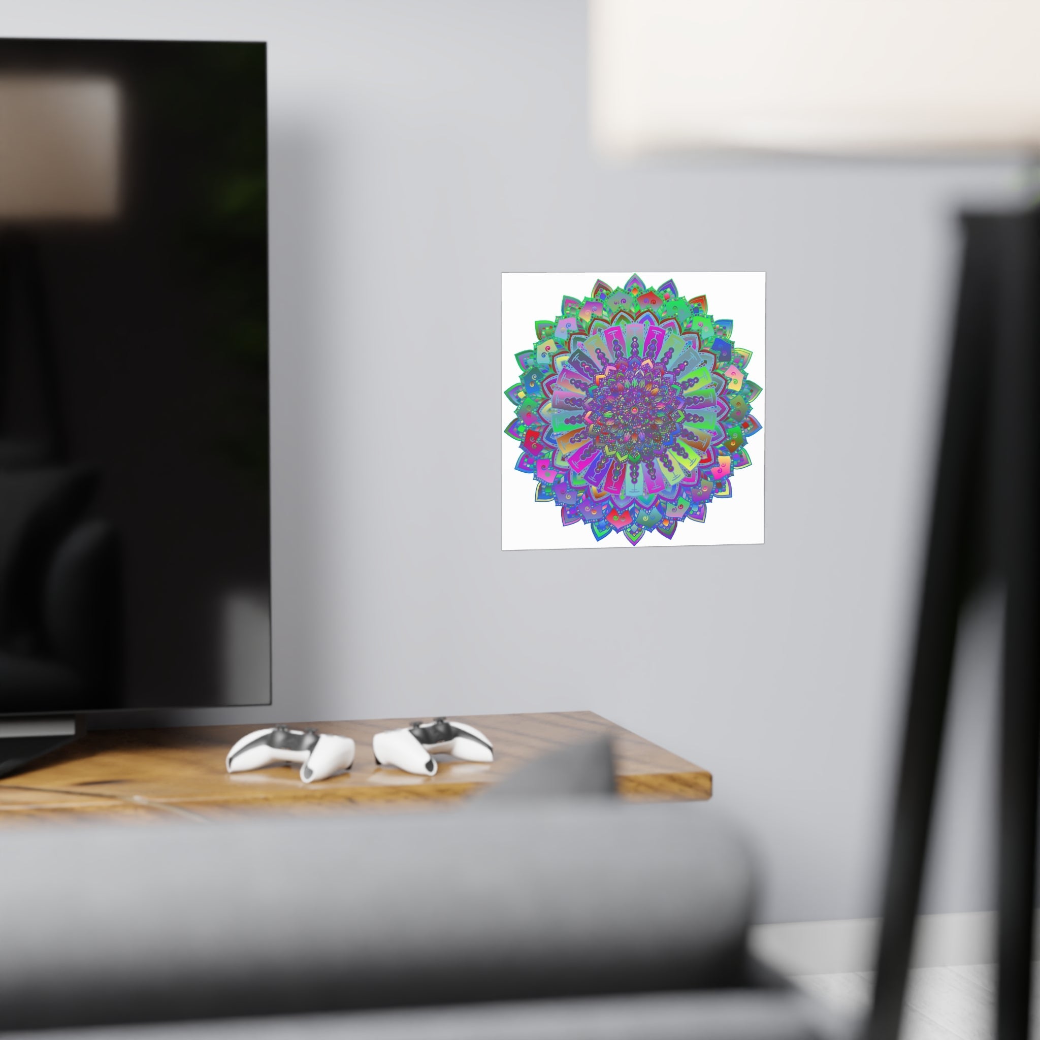 Psychedelic Mandala Art Poster - Colorful & Vibrant Poster - Blululi