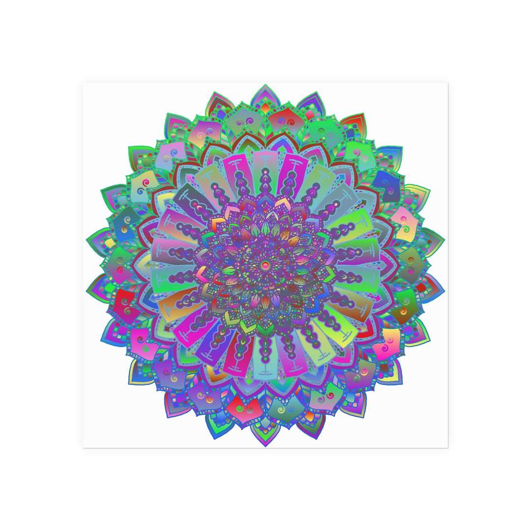 Psychedelic Mandala Art Poster - Colorful & Vibrant Poster - Blululi