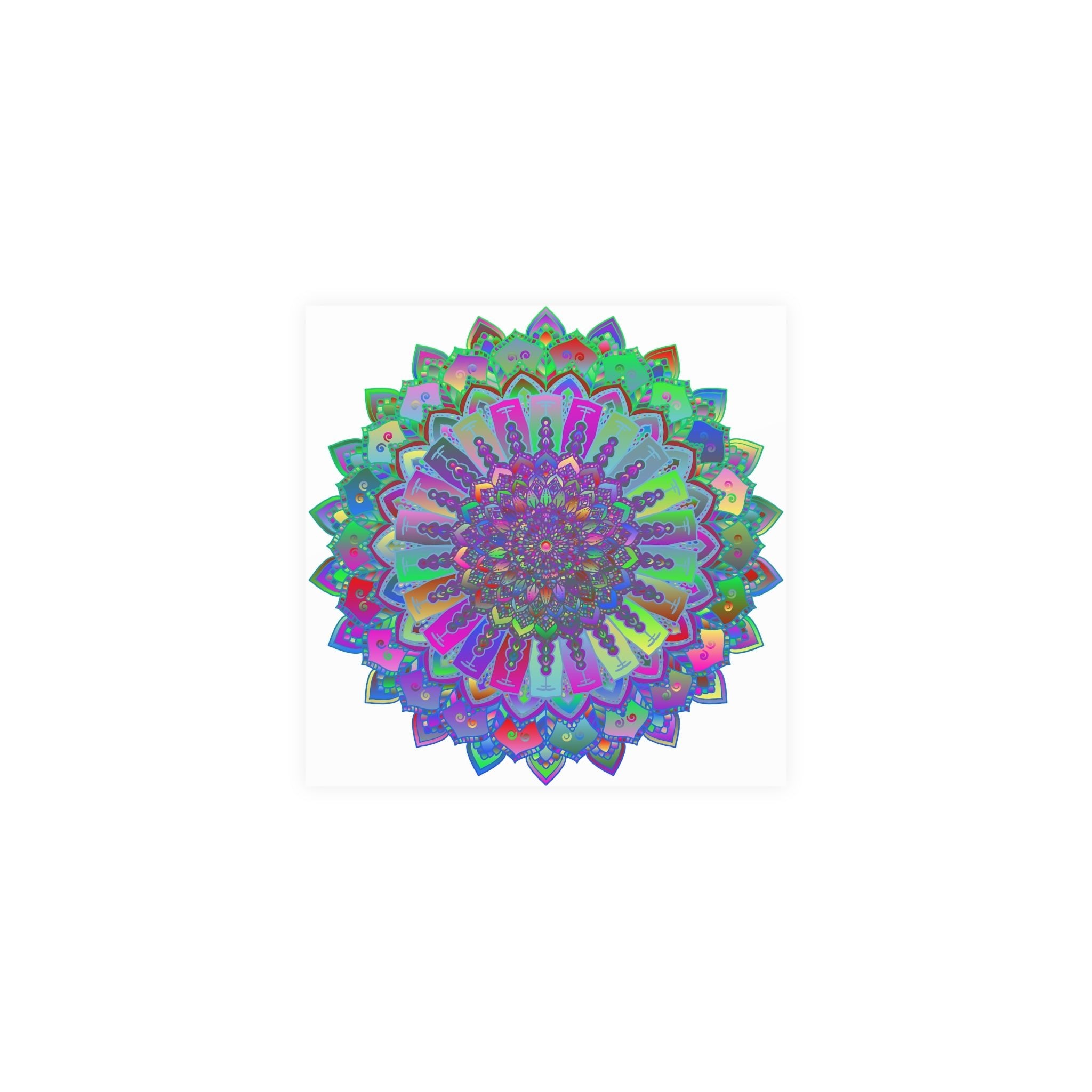 Psychedelic Mandala Art Poster - Colorful & Vibrant Poster - Blululi