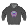 Psychedelic Mandala Hoodie - Purple Flower Hoodie - Blululi