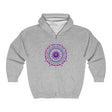 Psychedelic Mandala Hoodie - Purple Flower Hoodie - Blululi