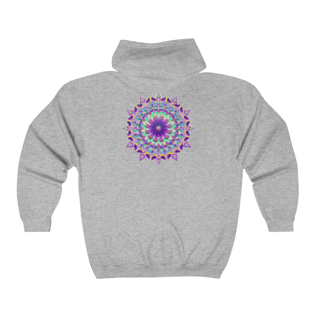 Psychedelic Mandala Hoodie - Purple Flower Hoodie - Blululi