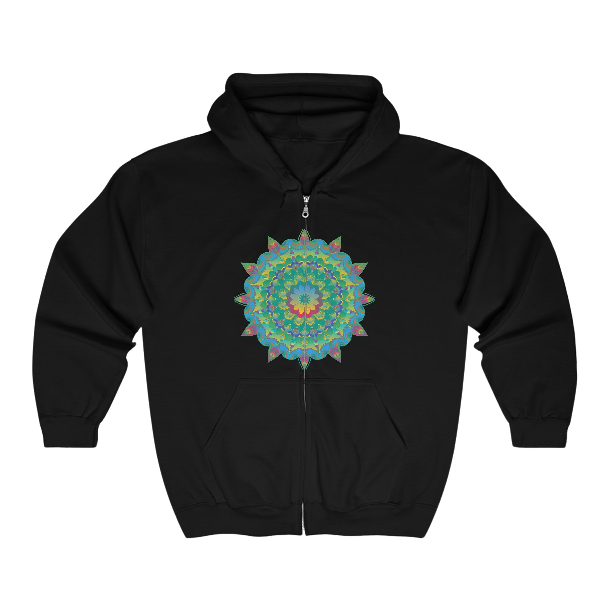 Psychedelic Mandala Hoodie - Vibrant Art Hoodie - Blululi