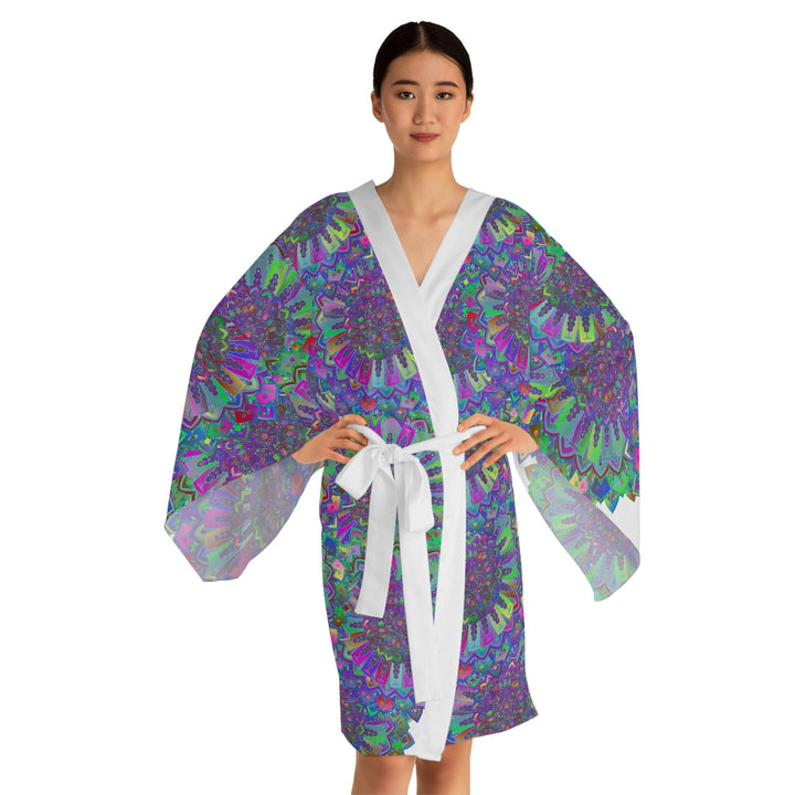 Psychedelic Mandala Kimono Robe - Colorful Art All Over Prints - Blululi