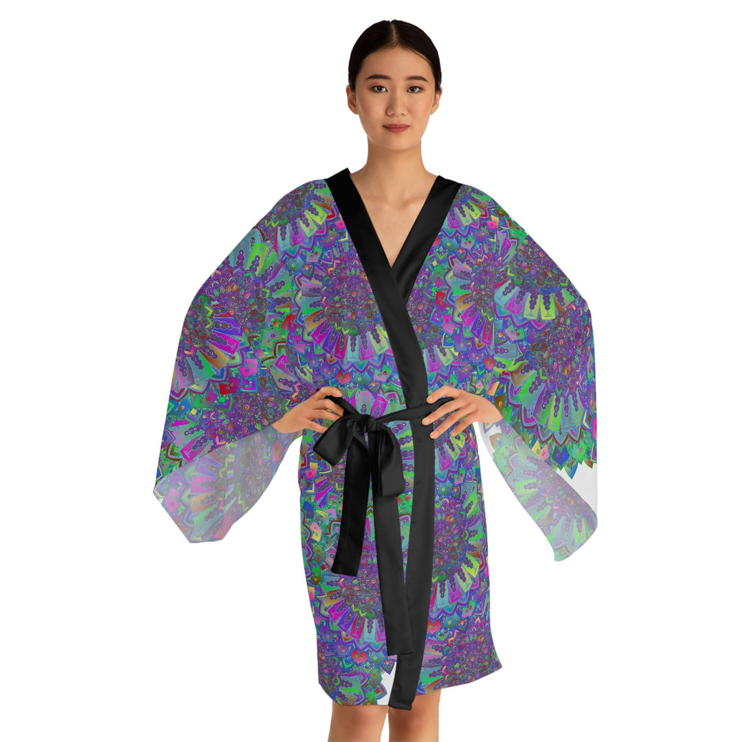 Psychedelic Mandala Kimono Robe - Colorful Art All Over Prints - Blululi