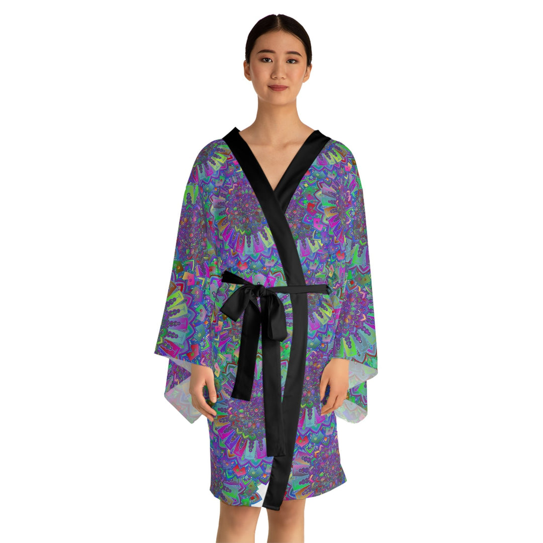 Psychedelic Mandala Kimono Robe - Colorful Art All Over Prints - Blululi