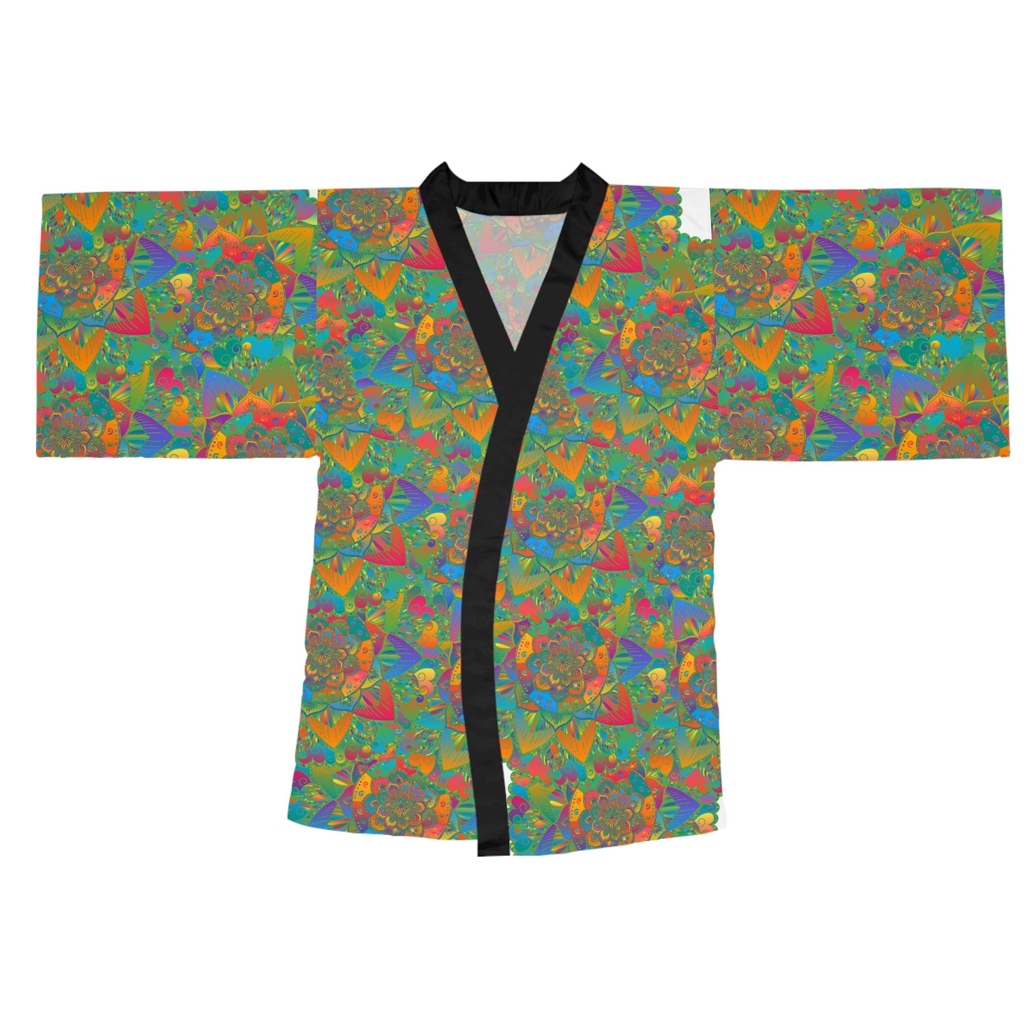 Psychedelic Mandala Kimono Robe - Colorful & Intricate All Over Prints - Blululi