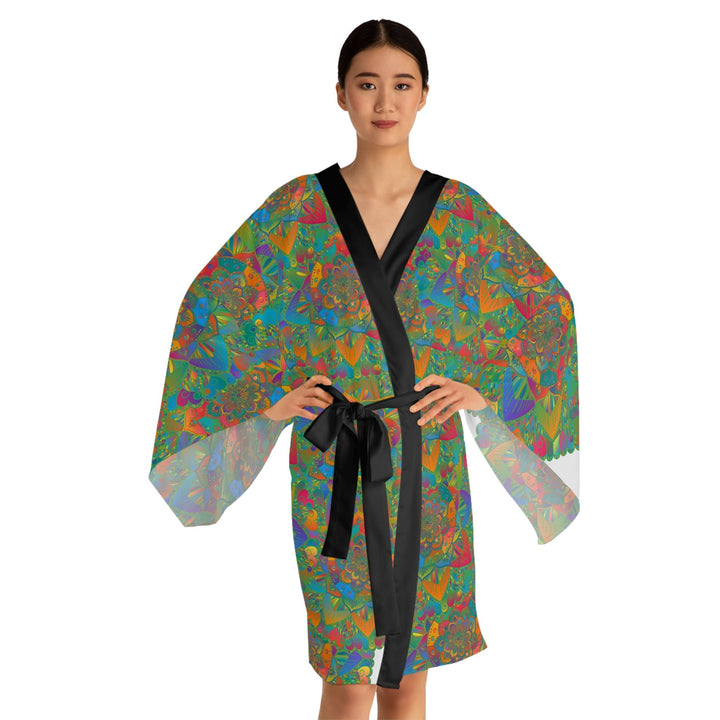 Psychedelic Mandala Kimono Robe - Colorful & Intricate All Over Prints - Blululi