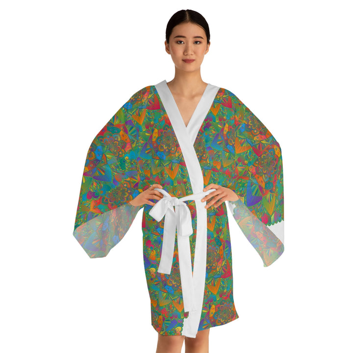 Psychedelic Mandala Kimono Robe - Colorful & Intricate All Over Prints - Blululi