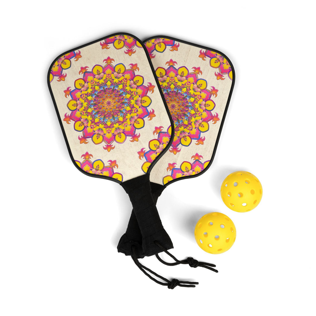 Psychedelic Mandala Pickleball Kit Accessories - Blululi