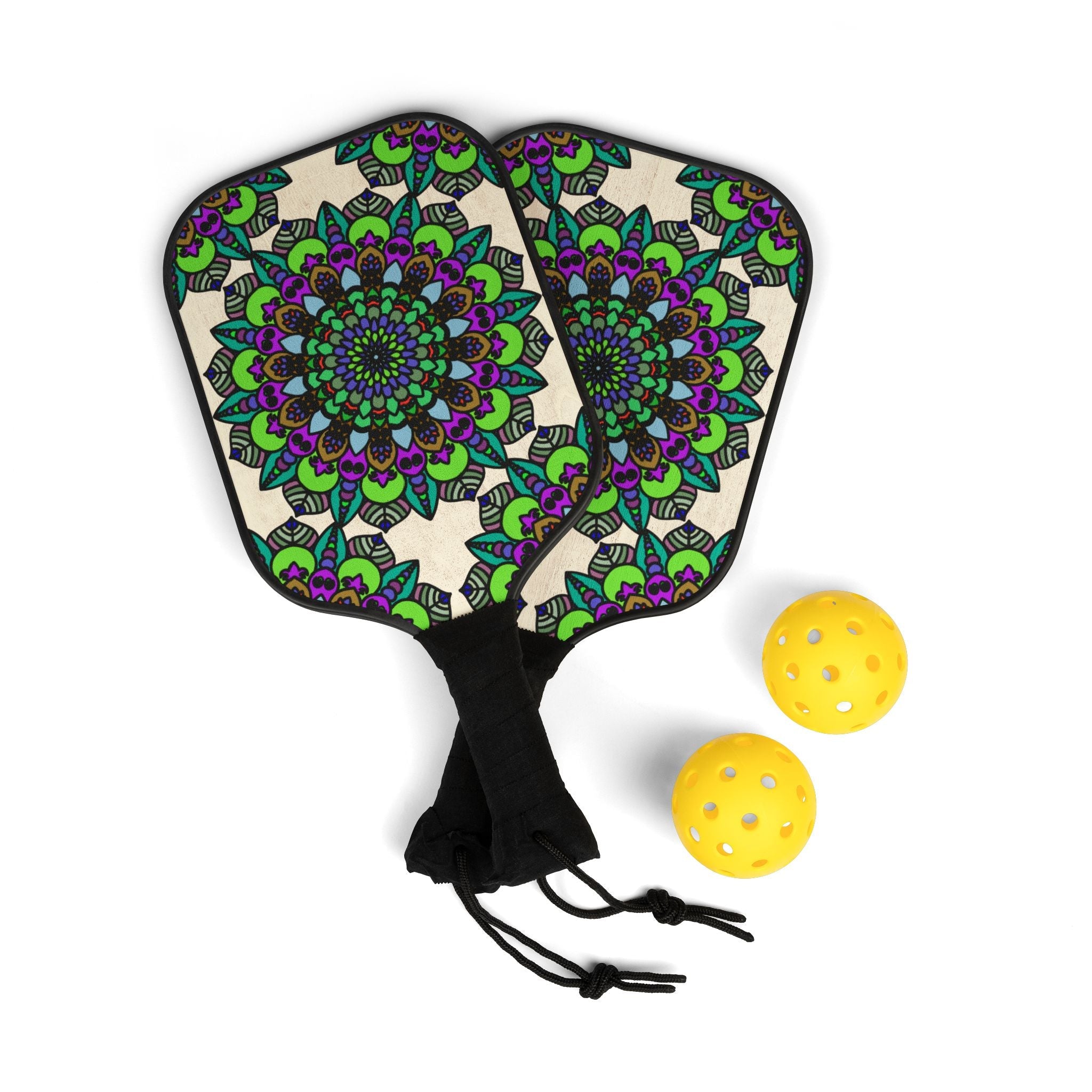 Psychedelic Mandala Pickleball Kit Accessories - Blululi