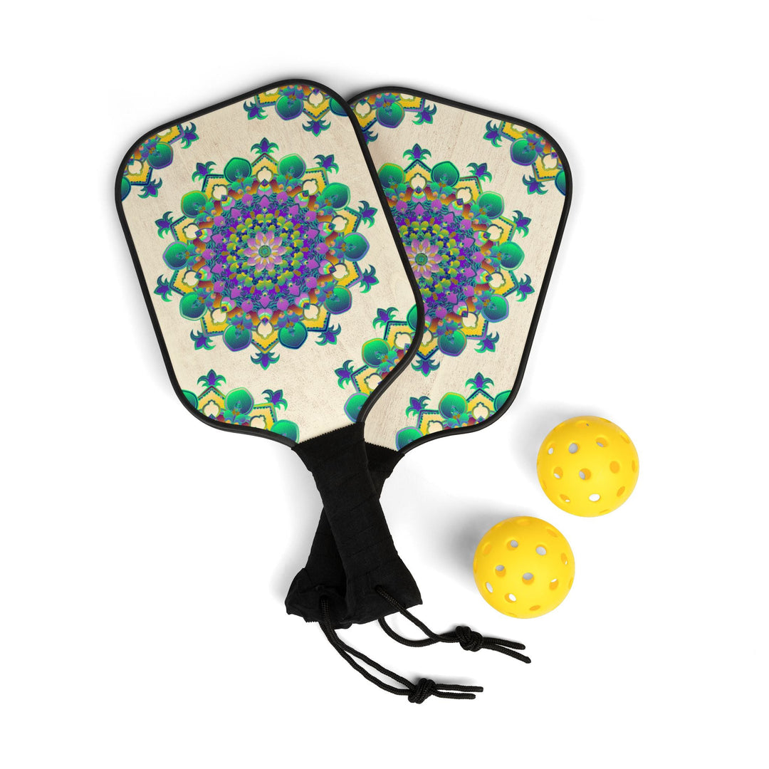 Psychedelic Mandala Pickleball Kit Accessories - Blululi