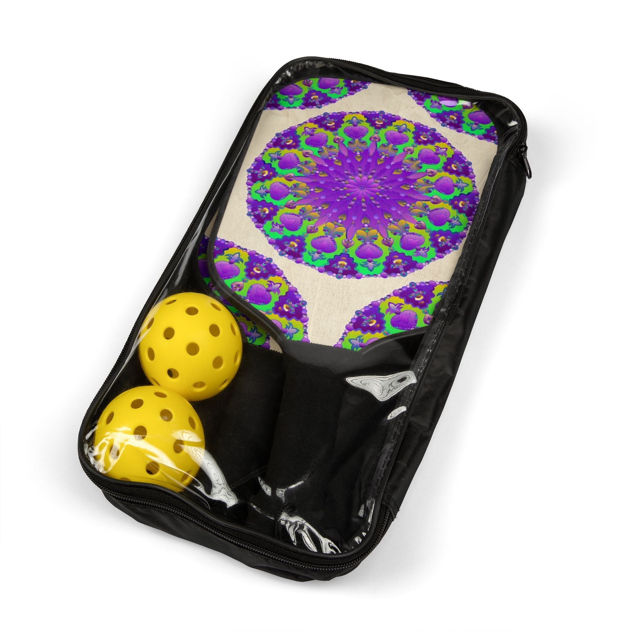 Psychedelic Mandala Pickleball Set Accessories - Blululi