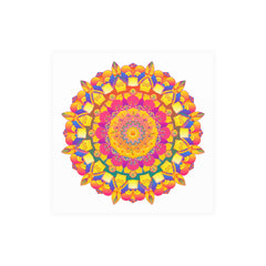Psychedelic Mandala Poster - Vibrant Floral Art Poster - Blululi