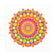 Psychedelic Mandala Poster - Vibrant Floral Art Poster - Blululi