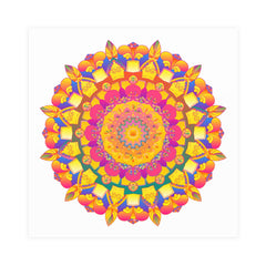 Psychedelic Mandala Poster - Vibrant Floral Art Poster - Blululi
