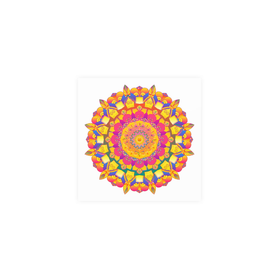 Psychedelic Mandala Poster - Vibrant Floral Art Poster - Blululi