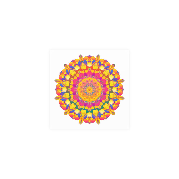 Psychedelic Mandala Poster - Vibrant Floral Art Poster - Blululi