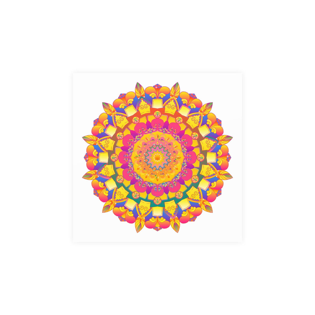 Psychedelic Mandala Poster - Vibrant Floral Art Poster - Blululi