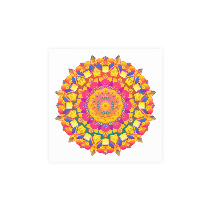 Psychedelic Mandala Poster - Vibrant Floral Art Poster - Blululi