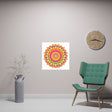 Psychedelic Mandala Poster - Vibrant Floral Art Poster - Blululi