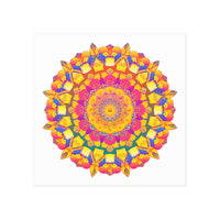 Psychedelic Mandala Poster - Vibrant Floral Art Poster - Blululi