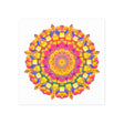 Psychedelic Mandala Poster - Vibrant Floral Art Poster - Blululi