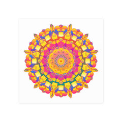 Psychedelic Mandala Poster - Vibrant Floral Art Poster - Blululi