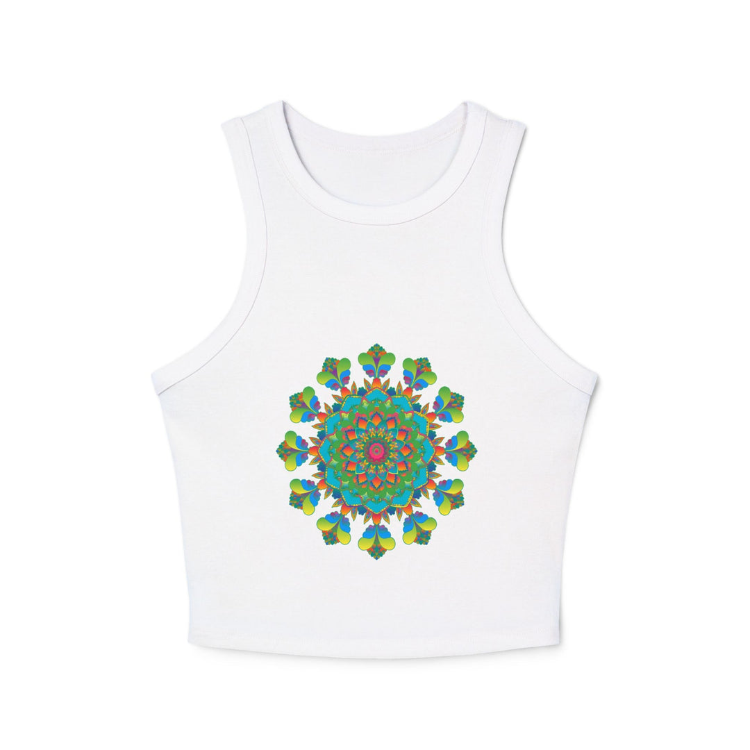 Psychedelic Mandala Racerback Tank Top Tank Top - Blululi