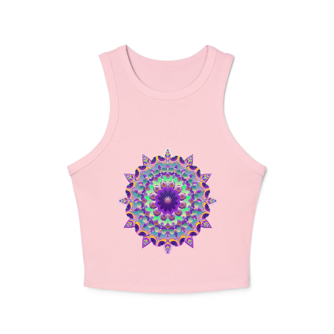 Psychedelic Mandala Racerback Tank Top Tank Top - Blululi