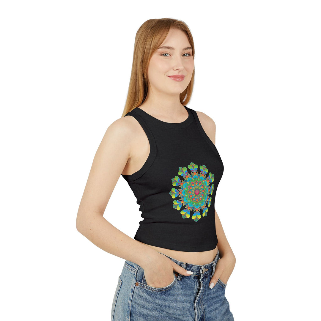 Psychedelic Mandala Racerback Tank Top Tank Top - Blululi