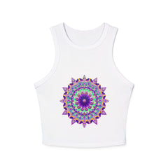 Psychedelic Mandala Racerback Tank Top Tank Top - Blululi