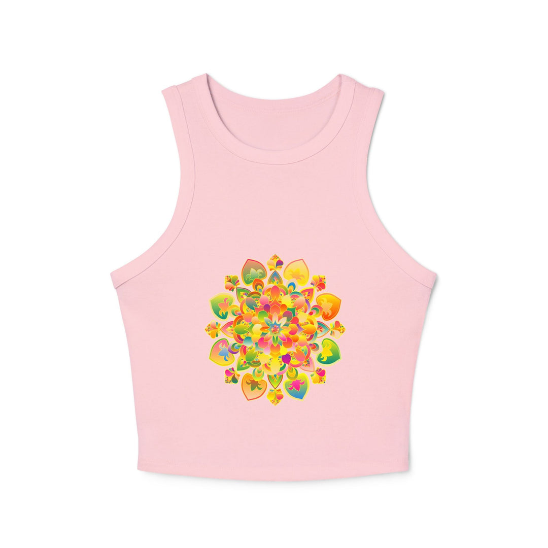 Psychedelic Mandala Racerback Tank Top Tank Top - Blululi