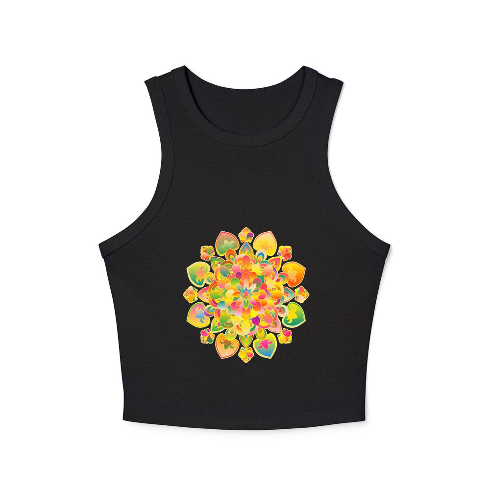 Psychedelic Mandala Racerback Tank Top Tank Top - Blululi