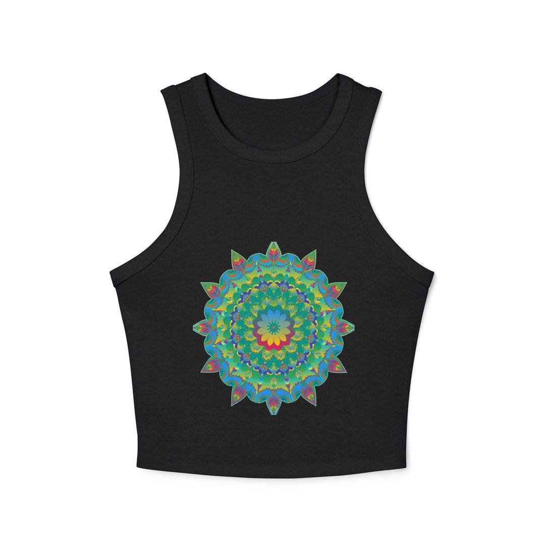 Psychedelic Mandala Racerback Tank Top Tank Top - Blululi