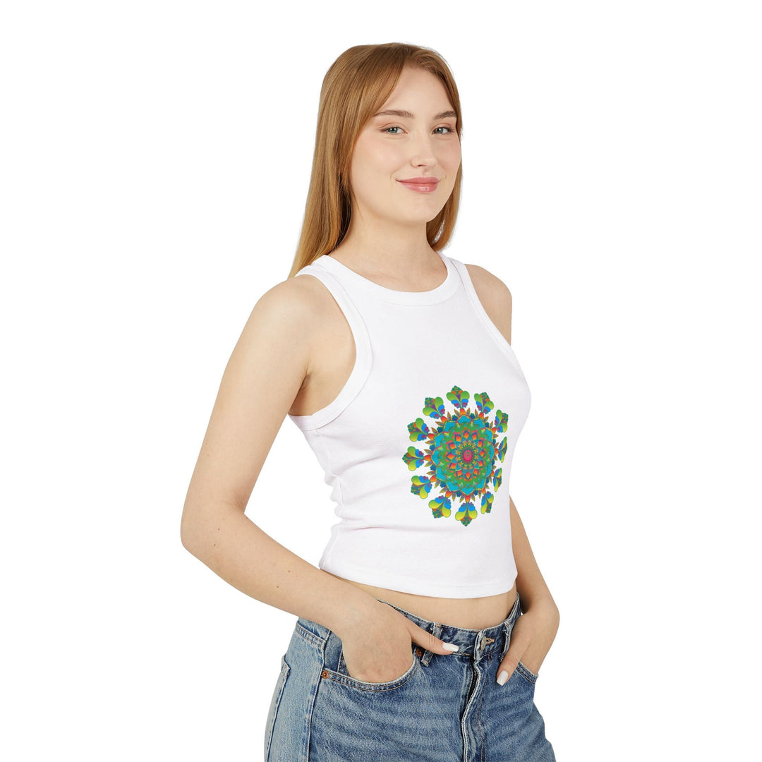 Psychedelic Mandala Racerback Tank Top Tank Top - Blululi