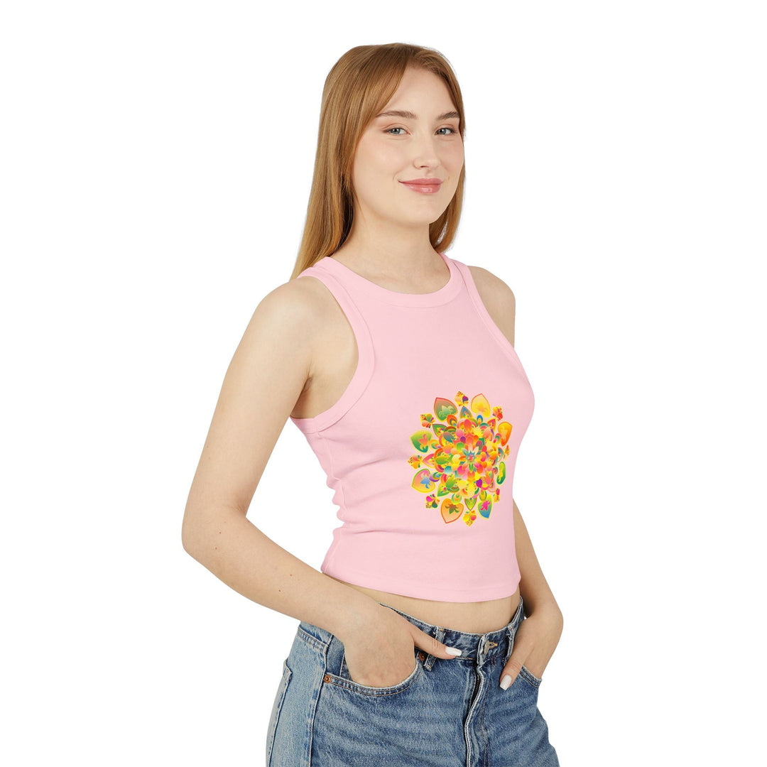 Psychedelic Mandala Racerback Tank Top Tank Top - Blululi