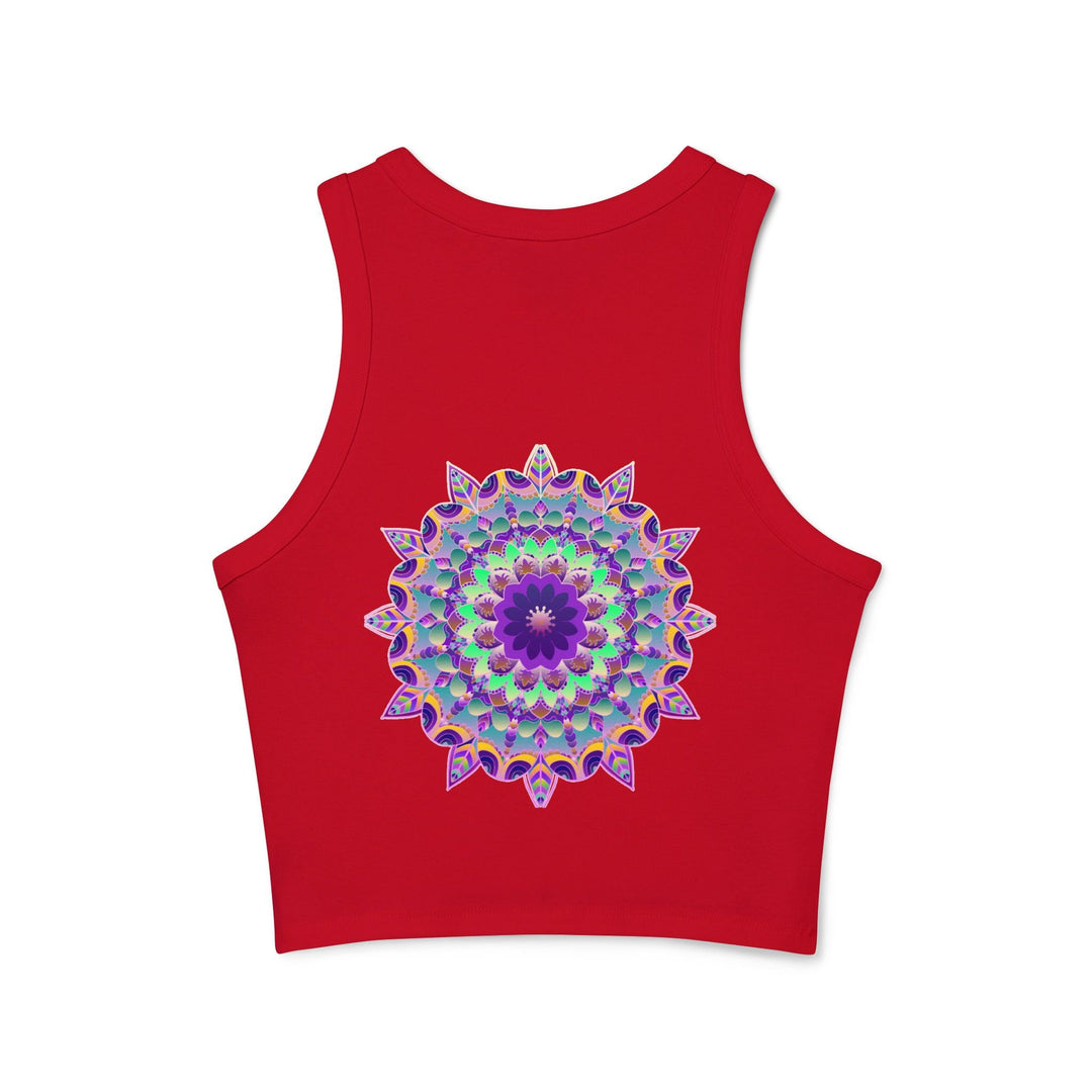 Psychedelic Mandala Racerback Tank Top Tank Top - Blululi