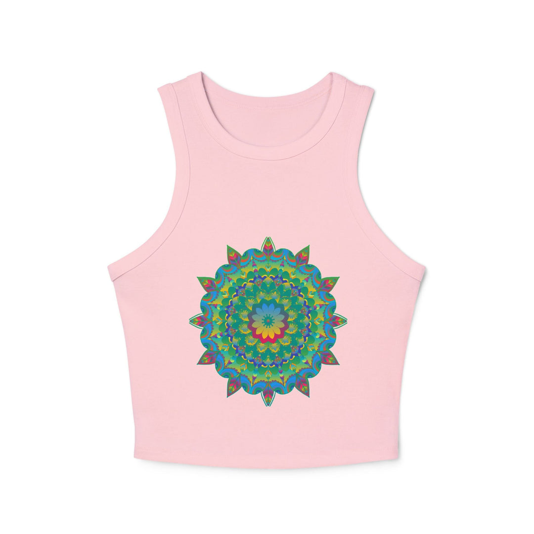 Psychedelic Mandala Racerback Tank Top Tank Top - Blululi