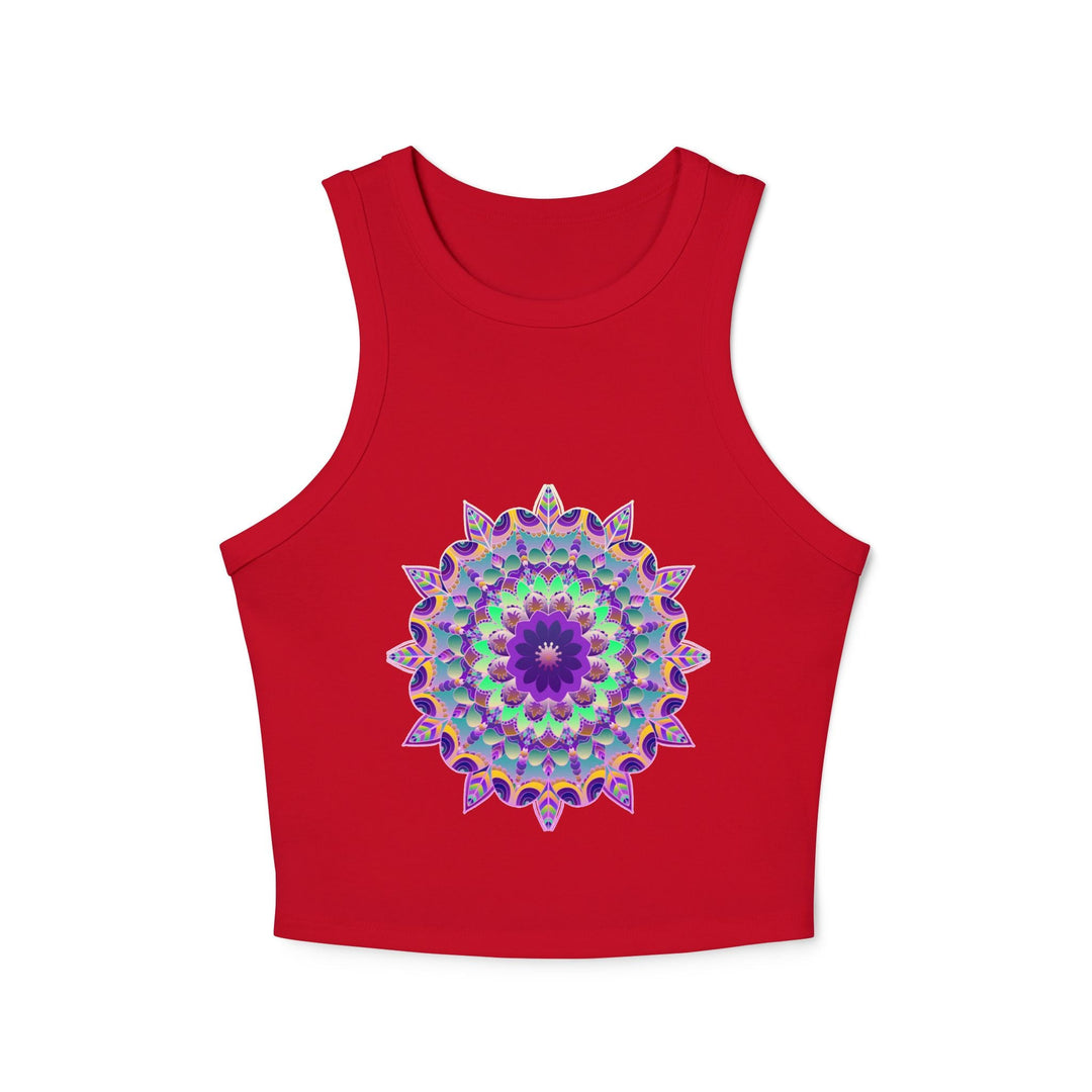 Psychedelic Mandala Racerback Tank Top Tank Top - Blululi