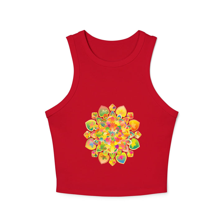 Psychedelic Mandala Racerback Tank Top Tank Top - Blululi