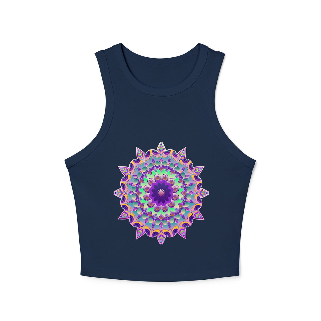 Psychedelic Mandala Racerback Tank Top Tank Top - Blululi