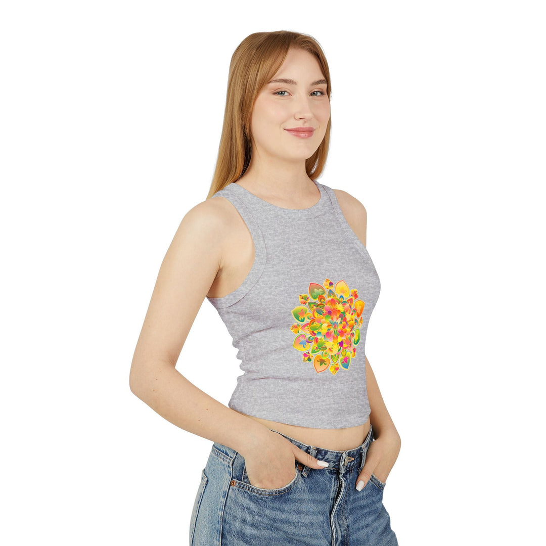 Psychedelic Mandala Racerback Tank Top Tank Top - Blululi