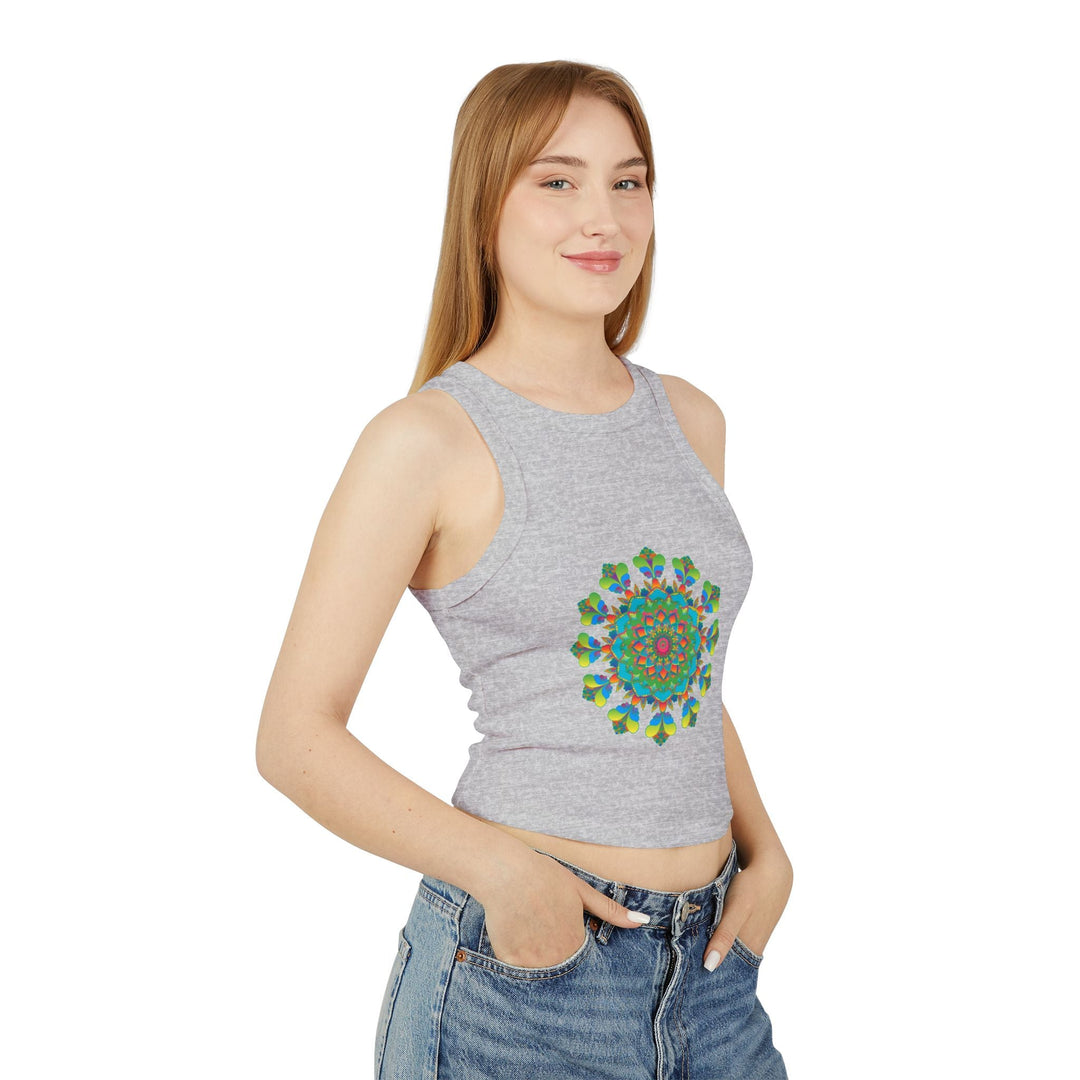 Psychedelic Mandala Racerback Tank Top Tank Top - Blululi